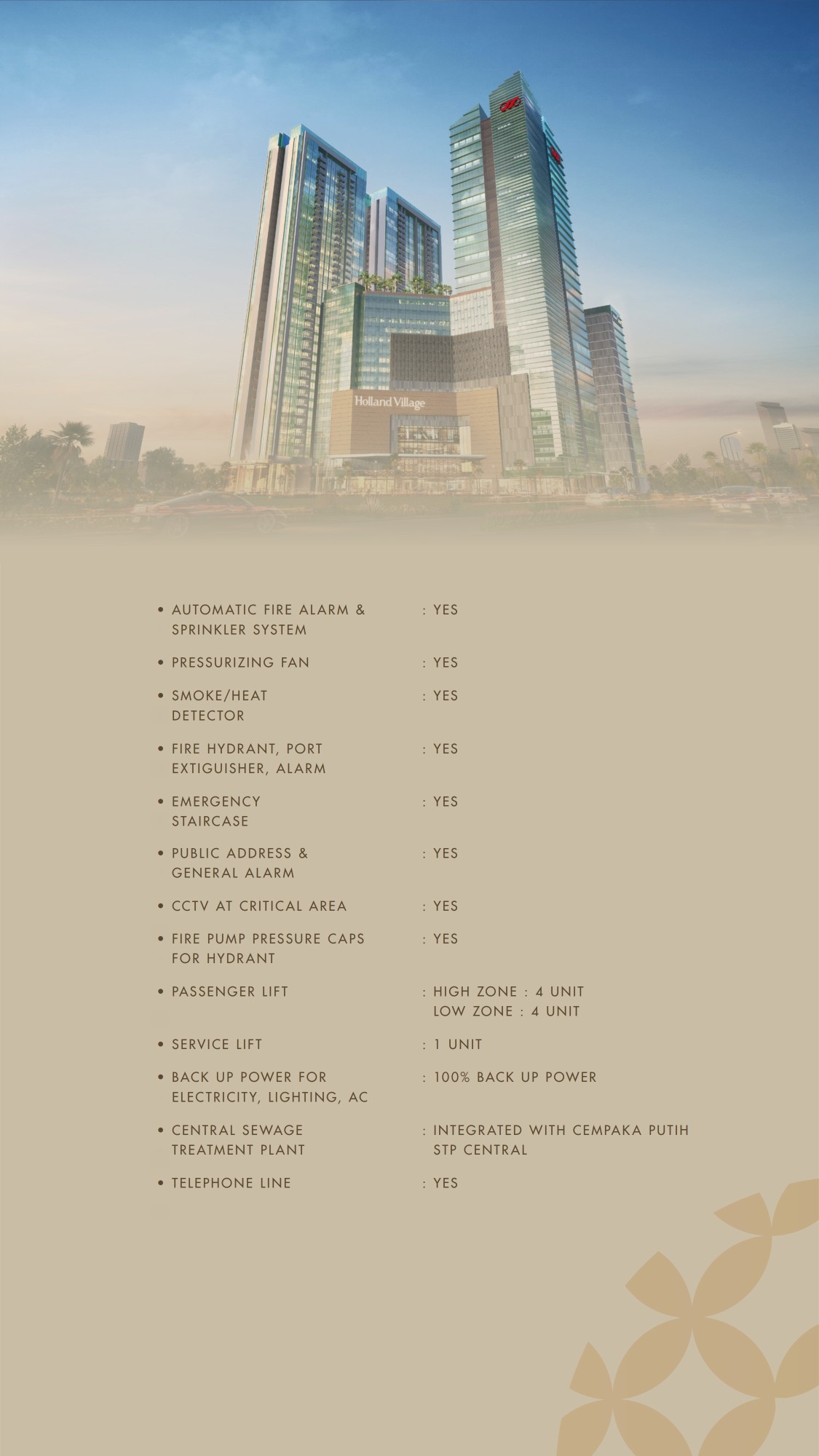 Specification Holand Village Office Tower (1)